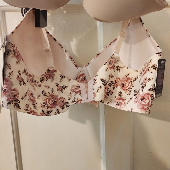 NWT Gloria Vanderbilt 2 pack floral bra set 38D - Picture 8 of 8